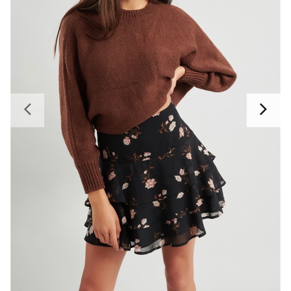 Tiered Ruffle Mini Skirt